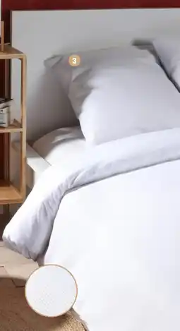 Stokomani Parure housse de couette nid d abeille 2 personnes offre