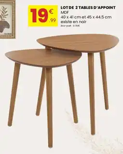 Stokomani Lot de 2 tables d'appoint offre
