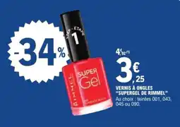 E.Leclerc Express Vernis à ongles supergel de rimmel offre