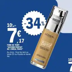 E.Leclerc Express Fond de teint accord parfait de l'oréal paris offre