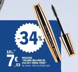 E.Leclerc Express Mascara volume millions de cils de l'oreal paris offre