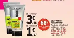 E.Leclerc Express Gel coiffant studio line offre