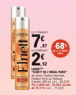 E.Leclerc Express Laque elnett de l'oréal paris offre