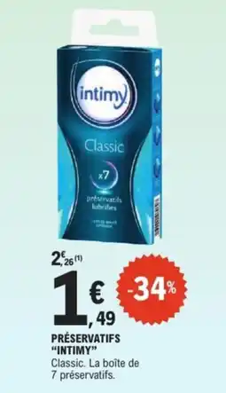 E.Leclerc Express Préservatifs intimy offre