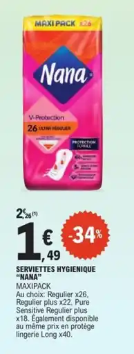 E.Leclerc Express Serviettes hygienique nana offre