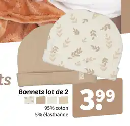 Wibra Bonnets lot de 2 offre