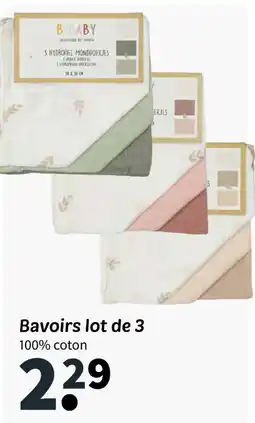 Wibra Bavoirs lot de 3 offre