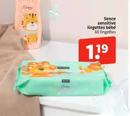 Wibra Sence sensitive lingettes bébé offre