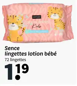Wibra Sence lingettes lotion bébé offre