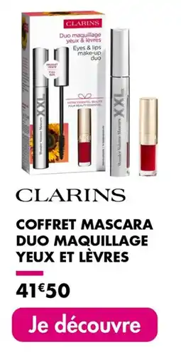 Une heure pour soi CLARINS Coffret mascara duo maquillage yeux et lèvres offre