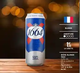 Intermarché Express Bière blonde 1664 offre