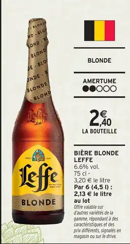 Intermarché Express Bière blonde leffe offre