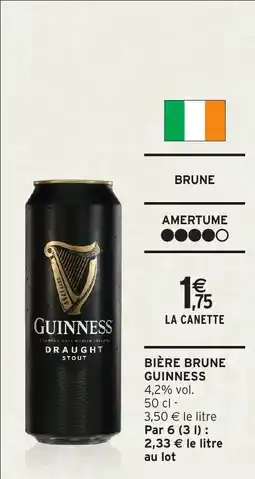 Intermarché Express BiÚre brune guinness offre