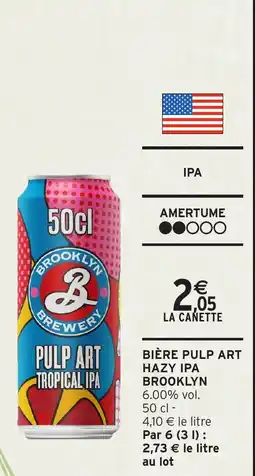 Intermarché Express BiÚre pulp art hazy ipa brooklyn offre
