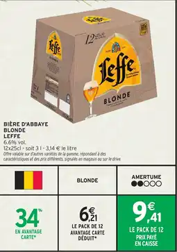 Intermarché Express Bière d'abbaye blonde leffe offre