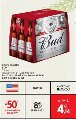Intermarché Express Bière blonde bud offre