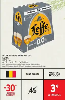 Intermarché Express Bière blonde sans alcool leffe offre