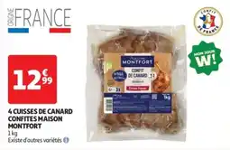 Auchan Supermarché 4 cuisses de canard confites maison montfort offre