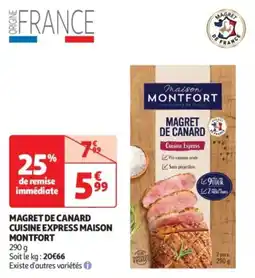 Auchan Supermarché Magret de canard cuisine express maison montfort offre
