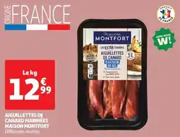 Auchan Supermarché Aiguillettes de canard marinées maison montfort offre