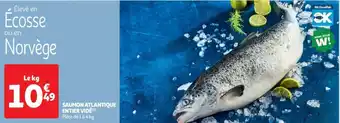 Auchan Supermarché Saumon atlantique entier vide offre