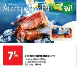 Auchan Supermarché 2 demi tourteaux cuits offre