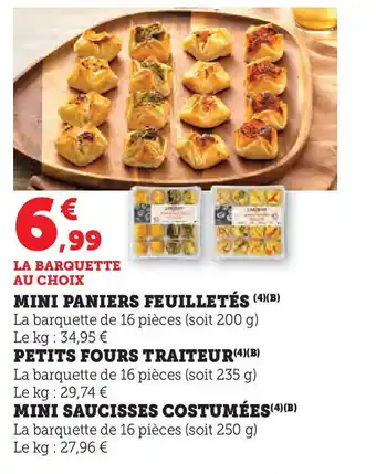 U Express Mini paniers feuilletés offre