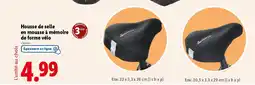 Lidl Housse de selle en mousse à mémoire de forme vélo offre