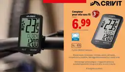 Lidl CRIVIT Compteur pour vélo sans fil offre