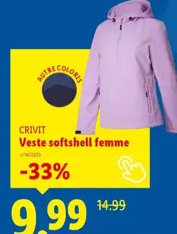 Lidl CRIVIT Veste softshell femme offre