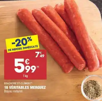 ALDI 18 véritables merguez offre