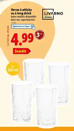 Lidl LIVARNO HOME Verres à whisky ou à long drink offre