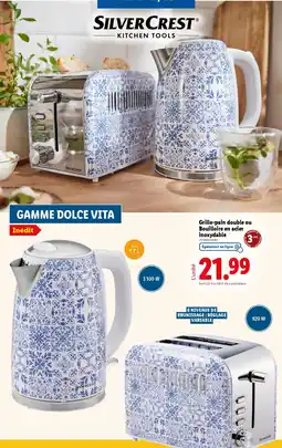 Lidl SILVERCREST Grille-pain double ou Bouilloire en acier inoxydable offre