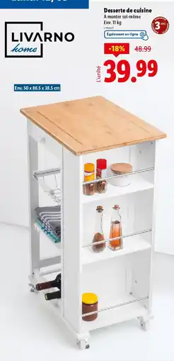 Lidl LIVARNO HOME Desserte de cuisine offre