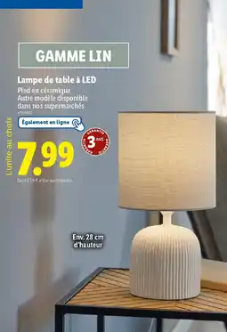 Lidl Lampe de table à LED offre