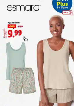 Lidl ESMARA Pyjama femme offre