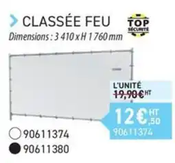 Loxam Classée feu top dimensions: 3410 xh 1760 mm offre