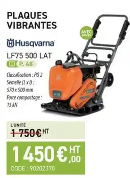 Loxam HUSQVARNA Plaques vibrantes offre