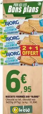 E.Leclerc BISCUITS FOURRÉS BIO BJORG offre