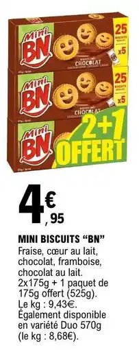 E.Leclerc Mini Biscuits 'BN' offre