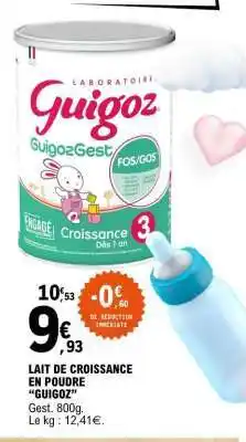 E.Leclerc Lait de croissance en poudre 'Guigoz' offre