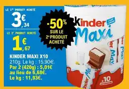 E.Leclerc KINDER MAXI X10 offre