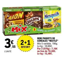E.Leclerc MINI PAQUETS DE CÉRÉALES “NESTLÉ” offre