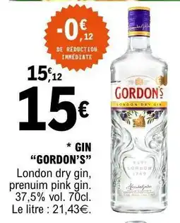 E.Leclerc Gin Gordon's offre