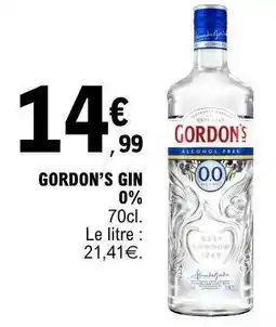 E.Leclerc GORDON'S GIN 0% offre