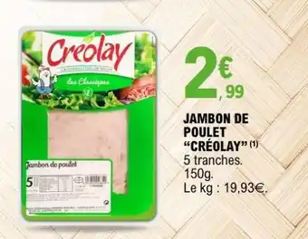 E.Leclerc JAMBON DE POULET “CRÉOLAY” offre