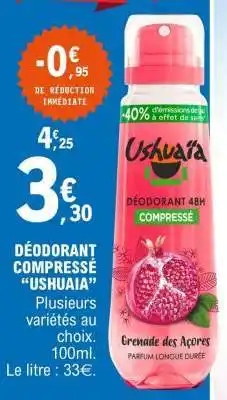 E.Leclerc DÉODORANT COMPRESSÉ “USHUAIA” offre