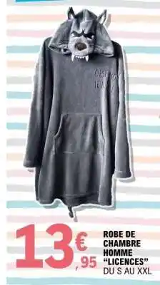 E.Leclerc ROBE DE CHAMBRE HOMME “LICENCES” offre