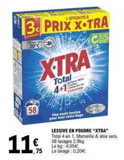 E.Leclerc LESSIVE EN POUDRE “XTRA” offre