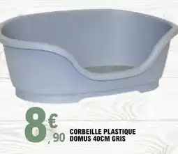 E.Leclerc CORBEILLE PLASTIQUE DOMUS 40CM GRIS offre